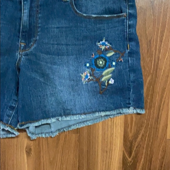 Nanette 🌸 Embroidered Denim Shorts - Picture 2 of 12